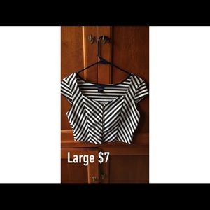 Stripped zipper crop top